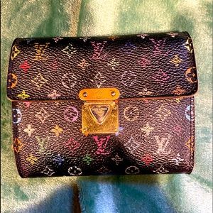 Authentic Black Multi colored koala wallet
